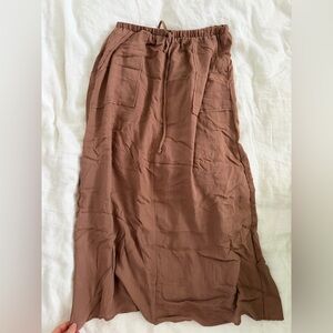 Mahina Tan Maxi Skirt